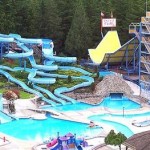 Waterslides and water park at Cultus Lake